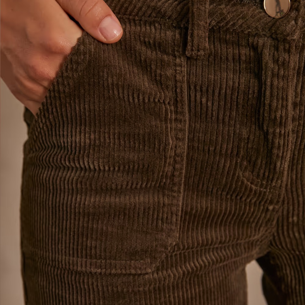 Nasty Gal Brown Corduroy Flare Pants